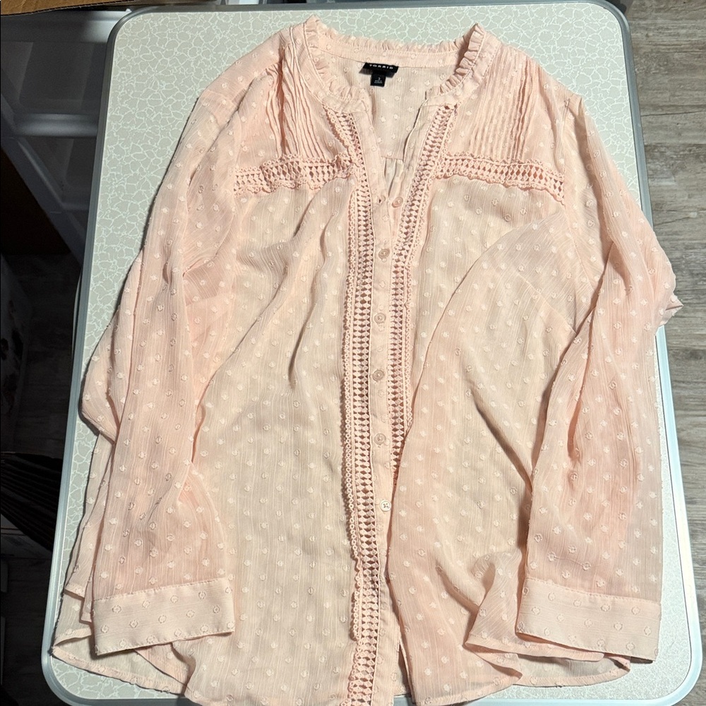 Lane Bryant Light Pink Blouse